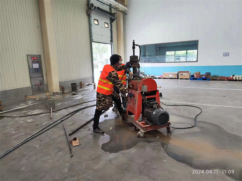 大祥厂房地面下沉塌陷注浆加固施工